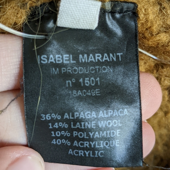 Isabel Marant Etoile Sayers Oversized Camel Sweater Alpaca Wool Blend Sz 10 XL - Picture 8 of 10